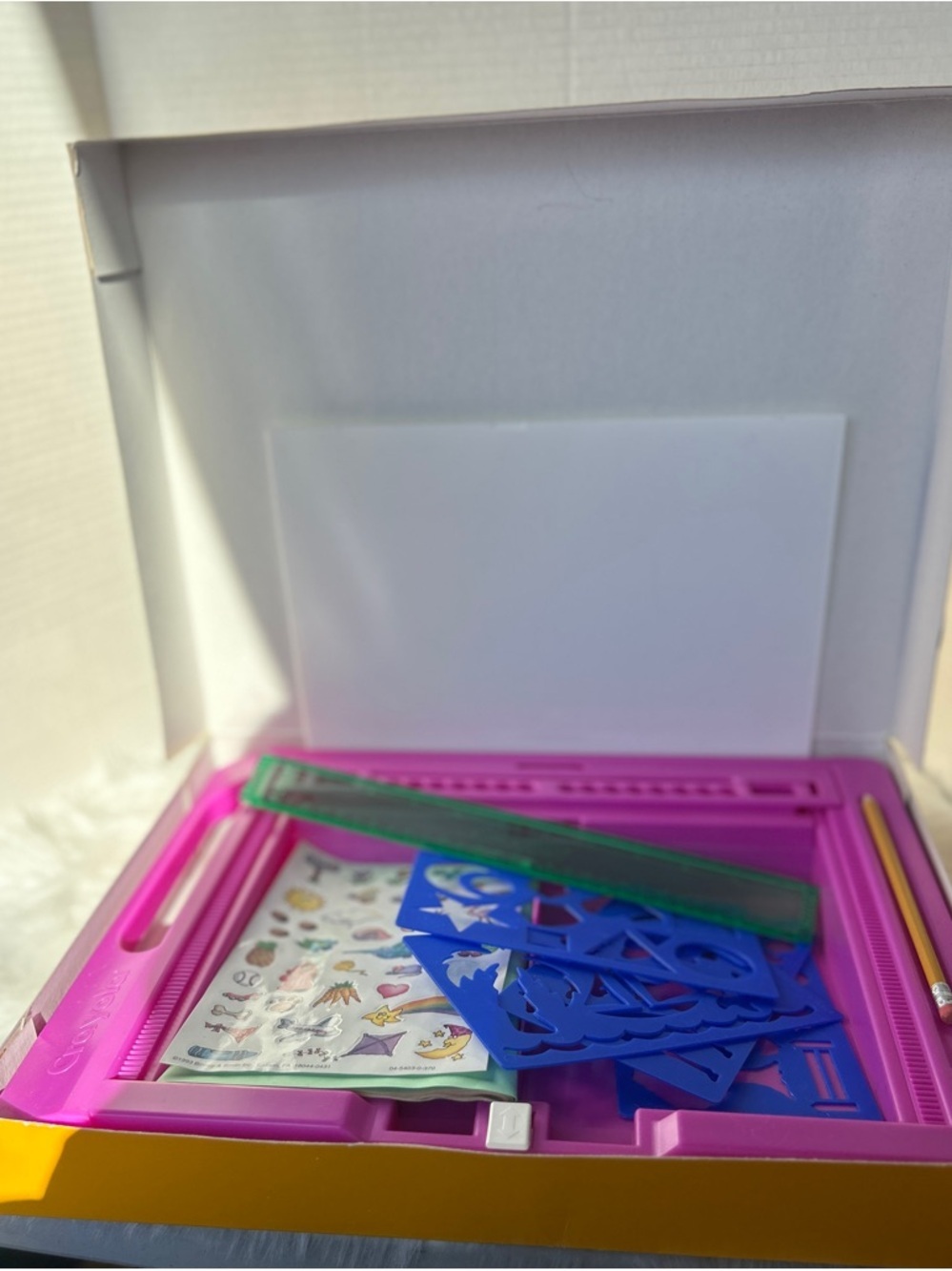 Retro Crayola 1994 Super Art Desk - Yellow Box with Purple Desk - Picture 6 of 6